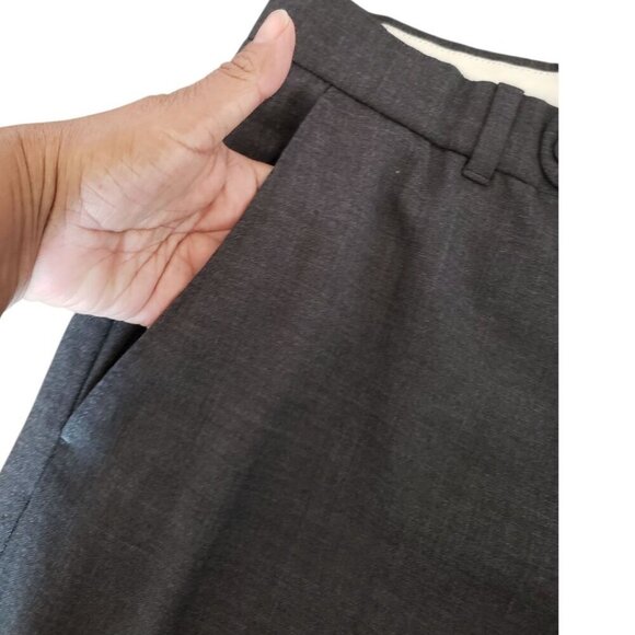 Design Men Dress Pants Flat-Front Slim Fit  Waist Wool-Blend Business & Formal W - Picture 8 of 16